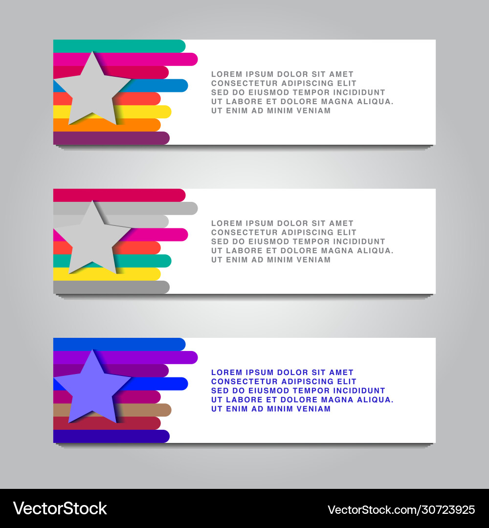 Abstract design web banner colorful gradient Abstract design web banner colorful gradient vector image