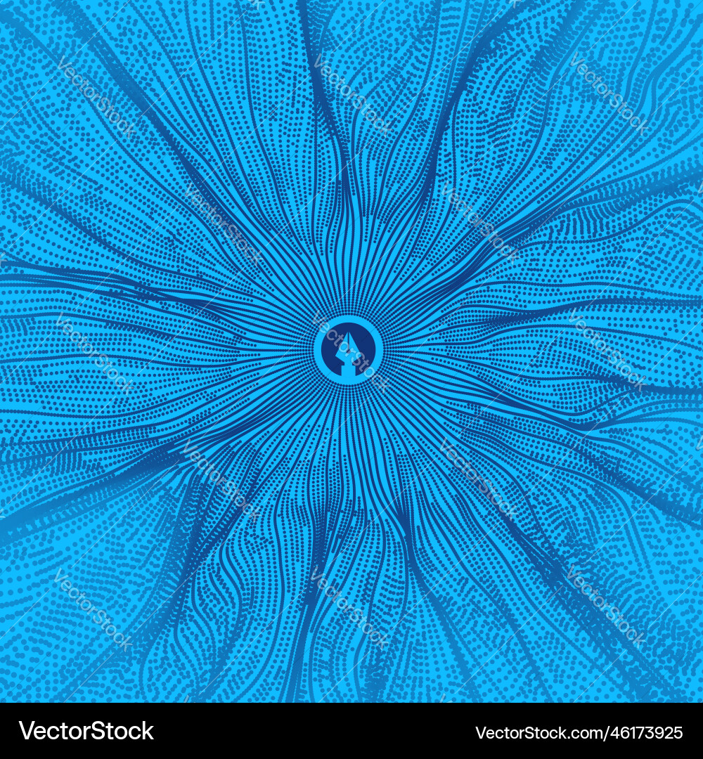Array with dynamic particles 3d technology style Array with dynamic particles 3d technology style vector image