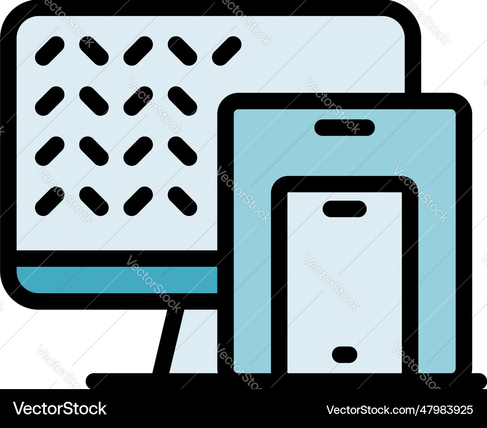 Computer code icon flat Computer code icon flat vector image