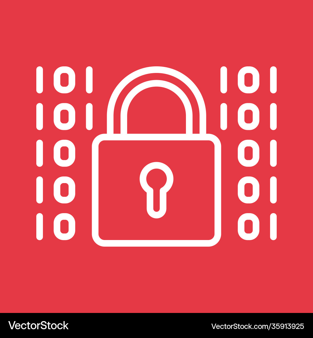 Data encryption icon vector image