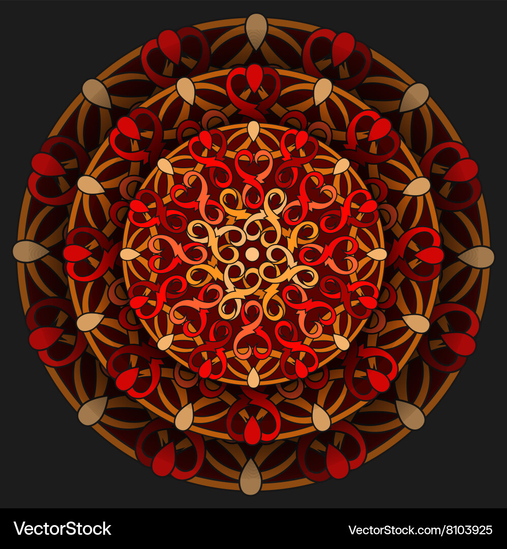 Decorative design element with a circular Vector Image