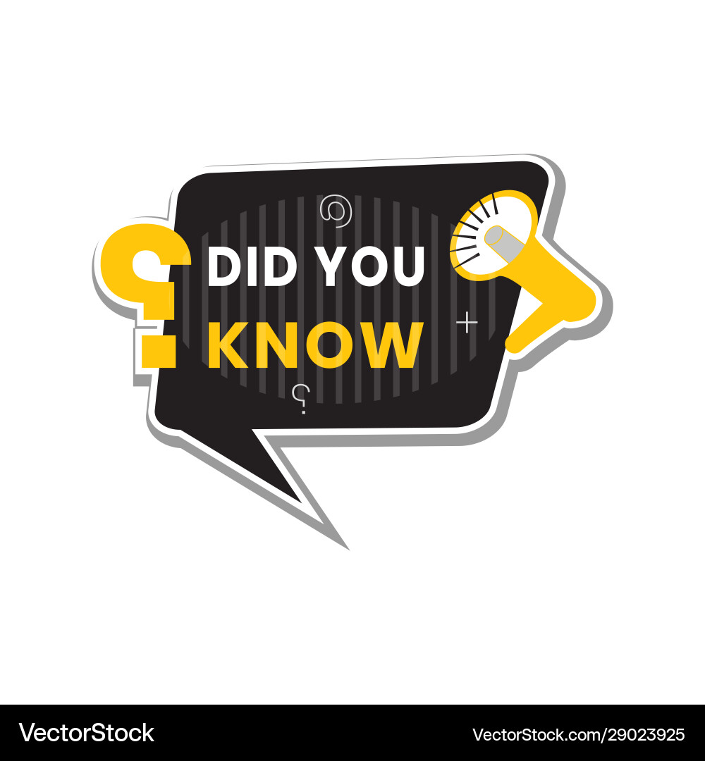Did you know in form text for label vector image