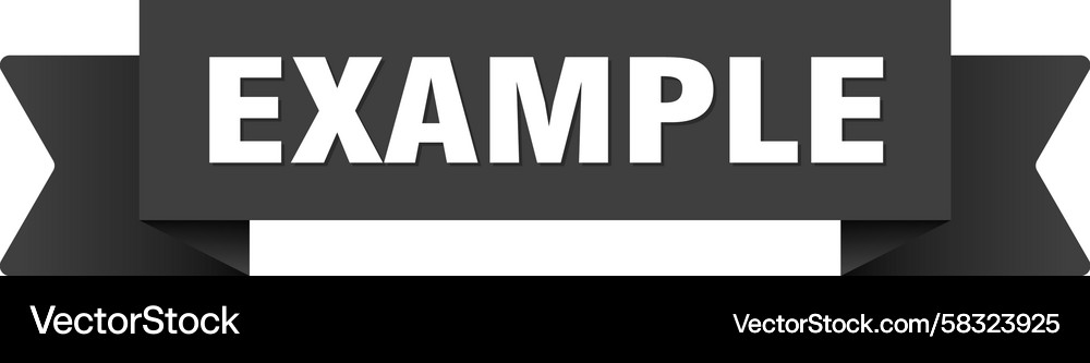 Example ribbon isolated on transparent background Vector Image