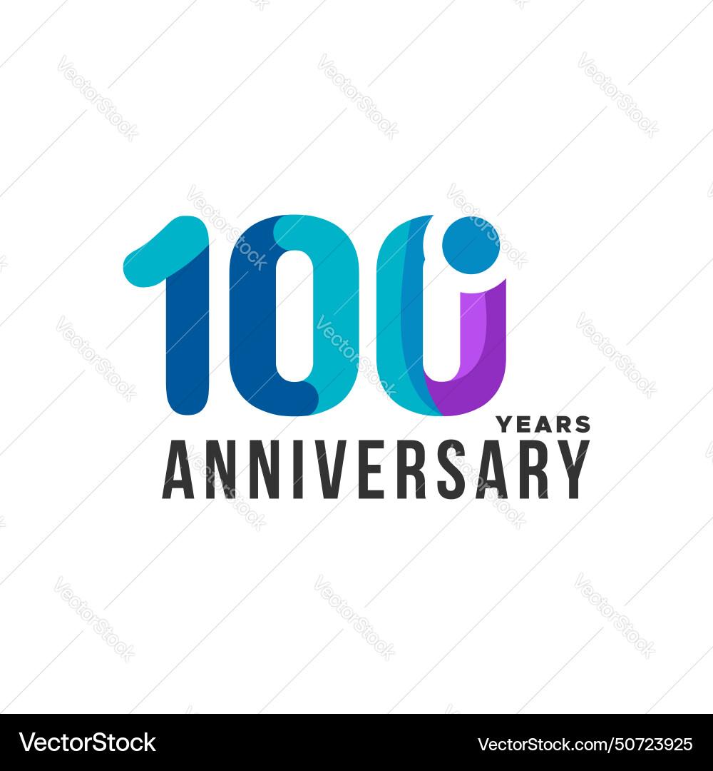Gradient anniversary number design collection Vector Image