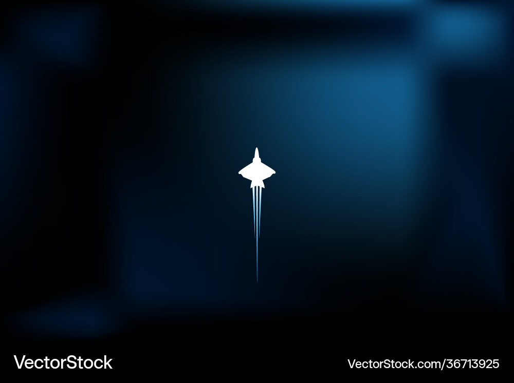 Image spaceship on a dark background Vector Image