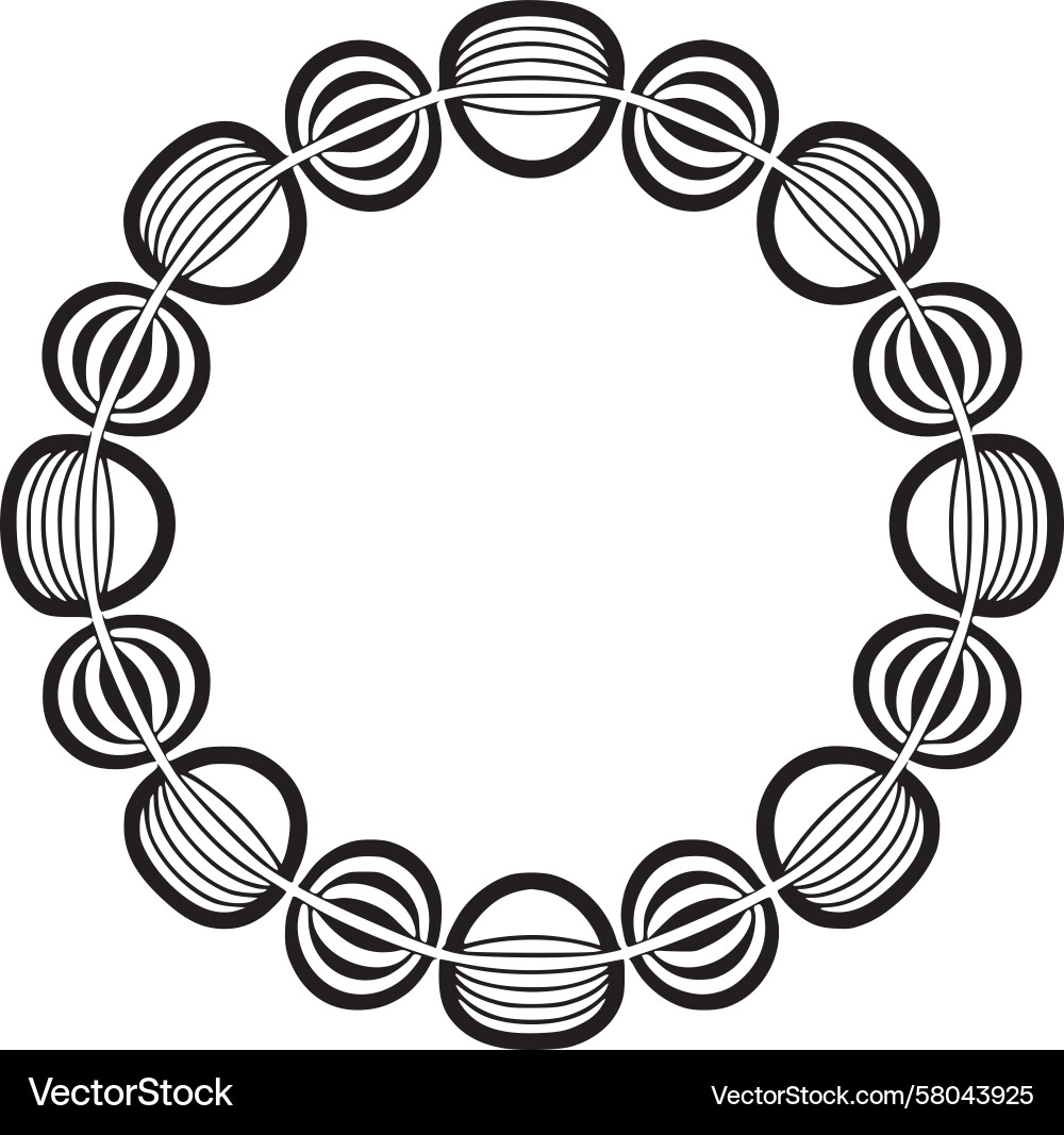 Interlocking Circular Pattern Vector Image