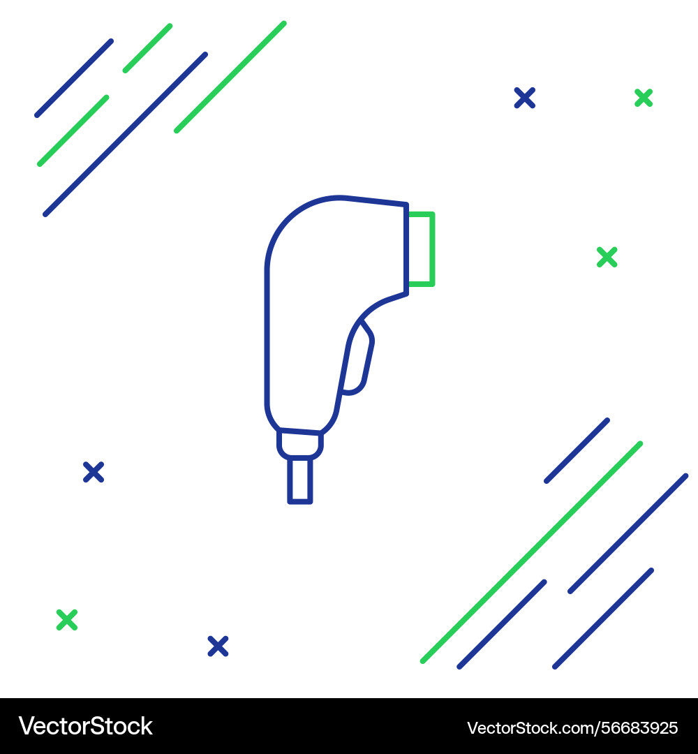Line scanner scanning bar code icon isolated Line scanner scanning bar code icon isolated vector image