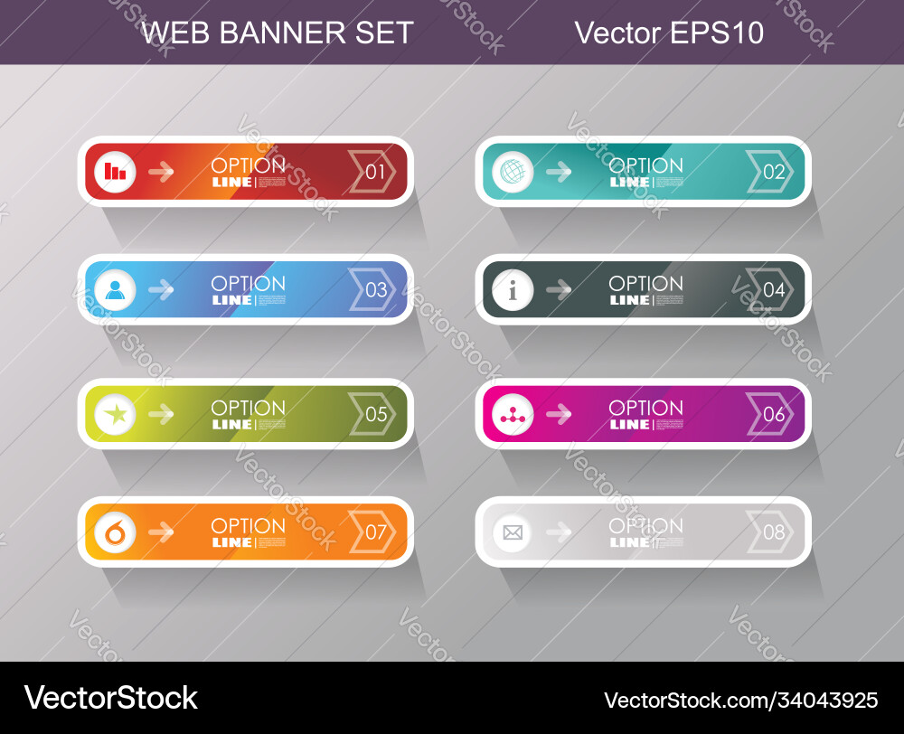 Minimal timeline or option line design Minimal timeline or option line design vector image