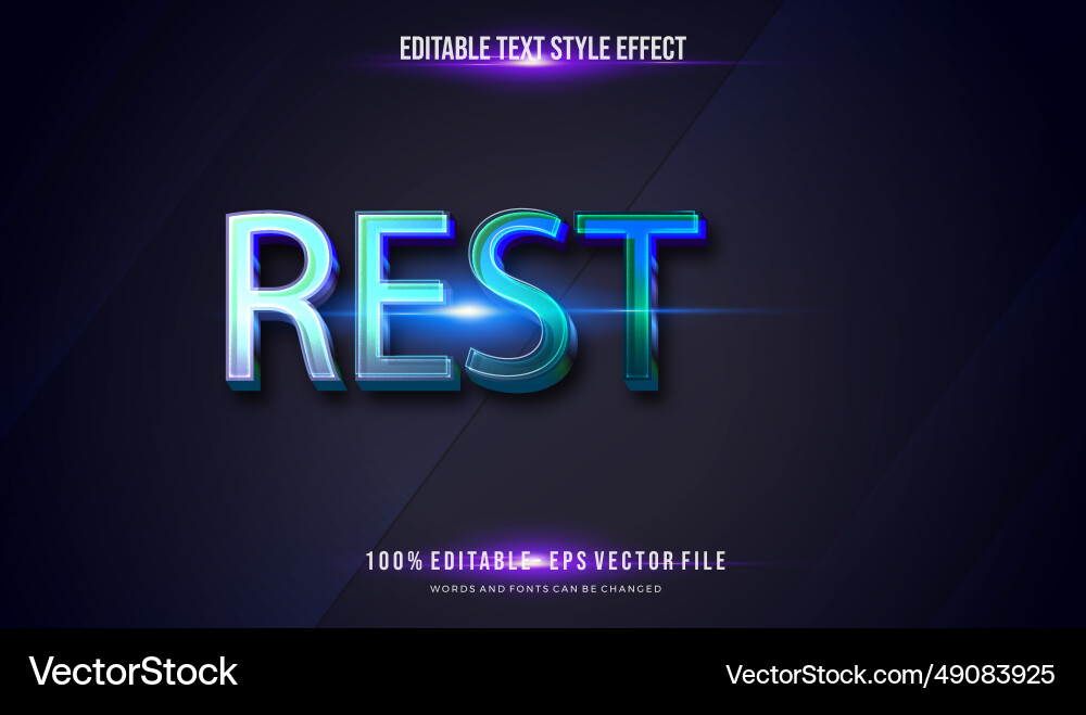 Modern editable text style effect gradient color Modern editable text style effect gradient color vector image