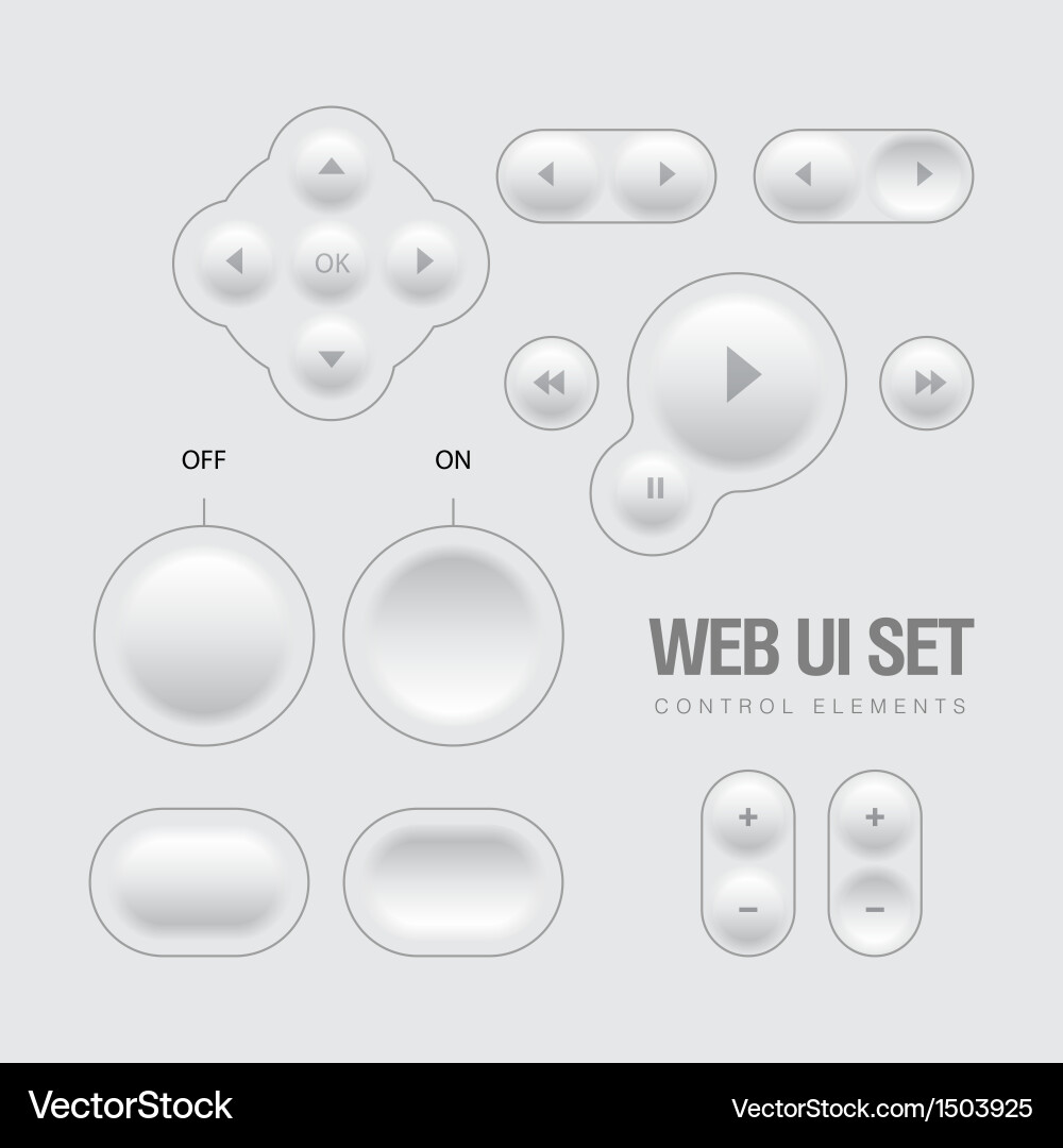 Moderne Web-UI-Elemente - Buttons & Controls vektorbild