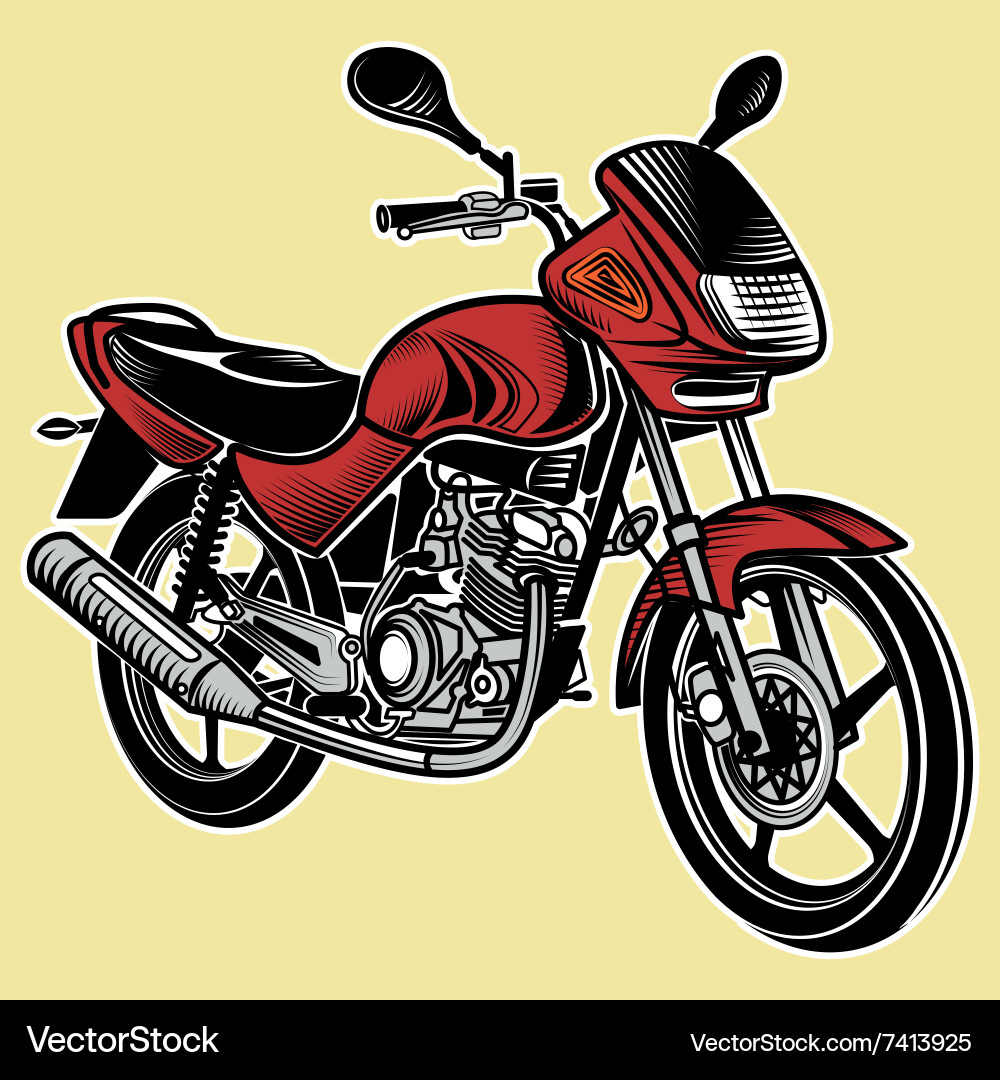 Vector Motocycle Motorcycle Artwork Royalty Free Vector Image - VectorStock