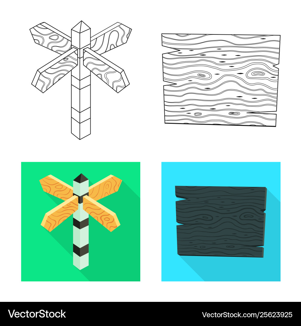 Raw and forest symbol set vector image
