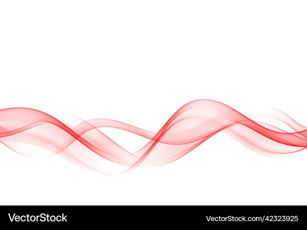 Red waveabstract flow of wavy lines Red waveabstract flow of wavy lines vector image
