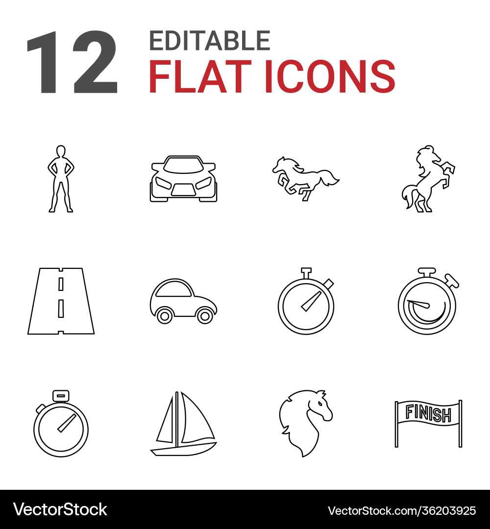 Rennen Icons Rennen Icons vektorbild