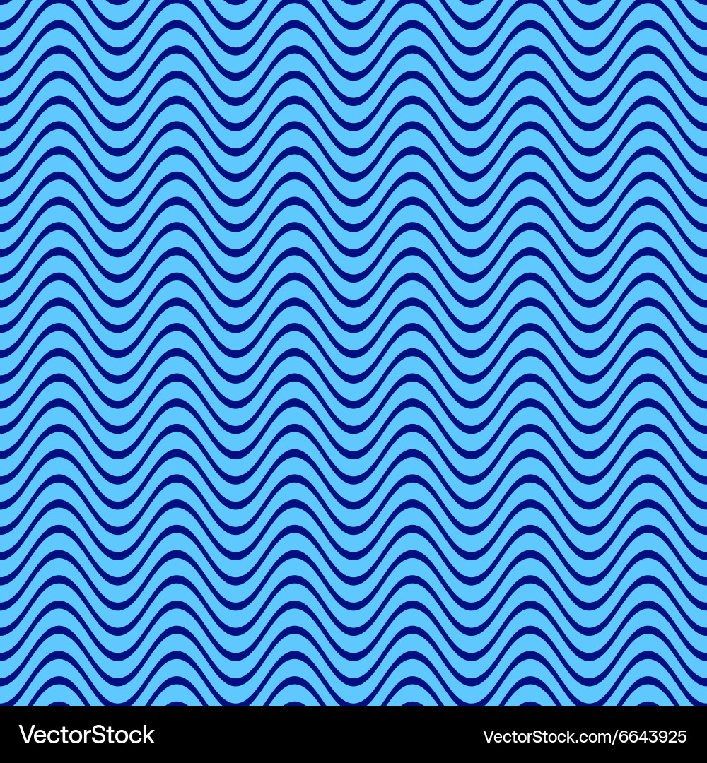 Seamless wavy line pattern vector image