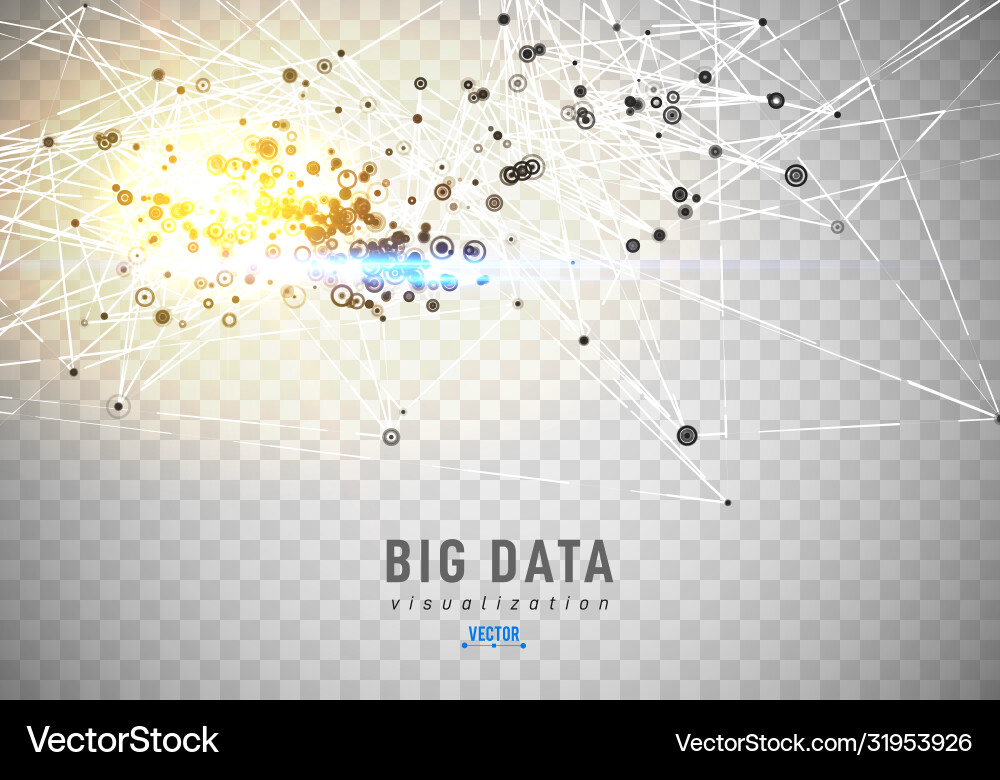 Abstract 3d big data visualization tangled Abstract 3d big data visualization tangled vector image