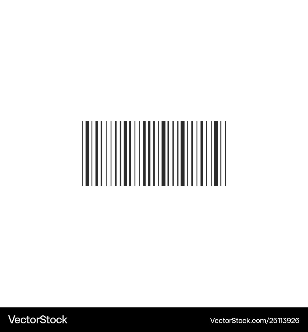 Baecode symbol code bar icon scan sign in flat Baecode symbol code bar icon scan sign in flat vector image