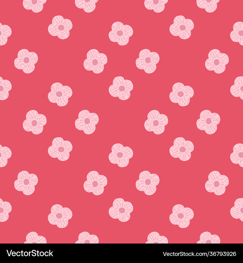 Bloom abstract seamless pattern with geometric vector image