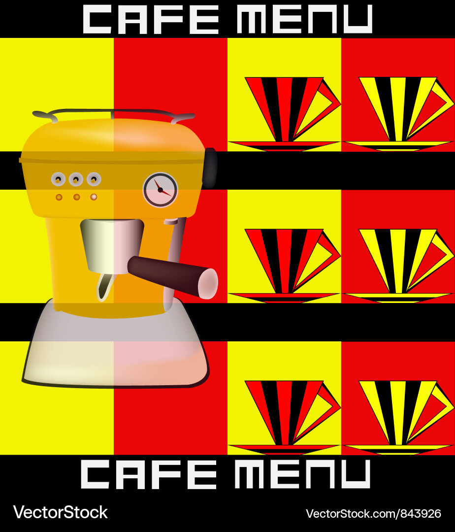 Cafe menu Vector Image