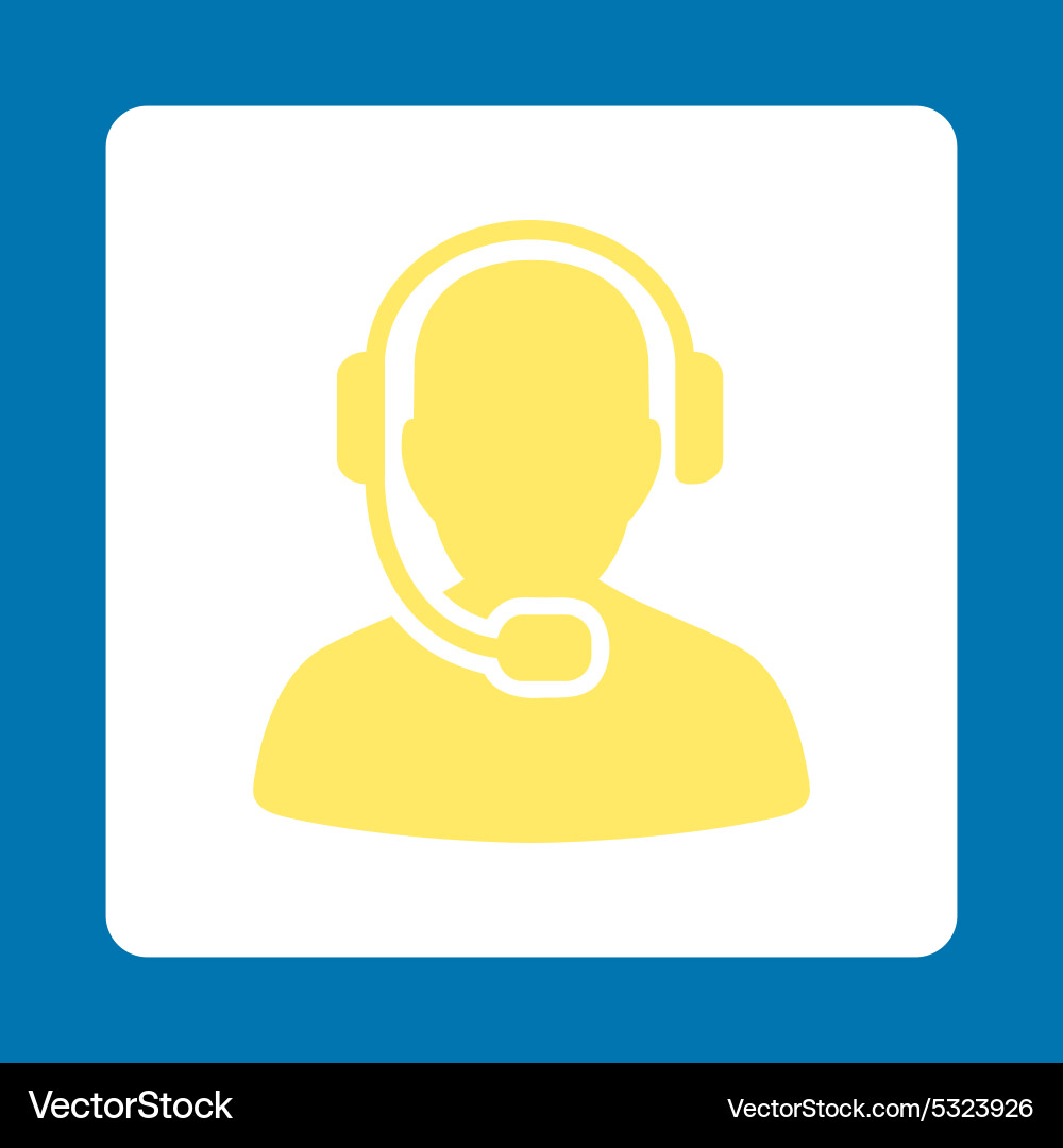 Call center operator icon from commerce buttons vector image