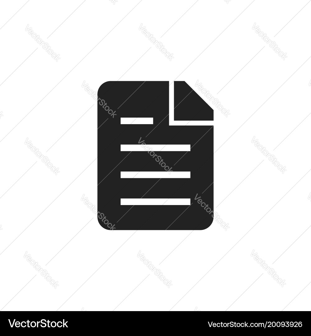 Document flat icon archive data file symbol logo vector image