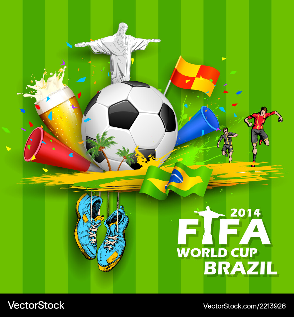FIFA World Cup 2014 Background – Royalty-Free Vector | VectorStock, image size:1000x1080
