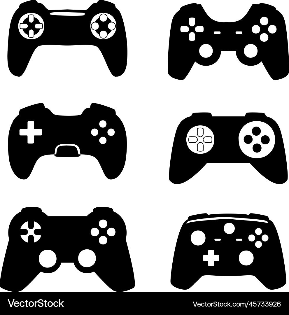 Game Controller Joystick Collection vektorbild