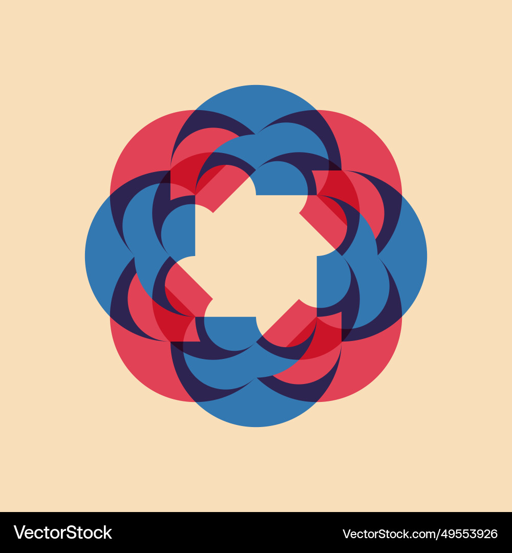 Geometric object with riso print effect Geometric object with riso print effect vector image
