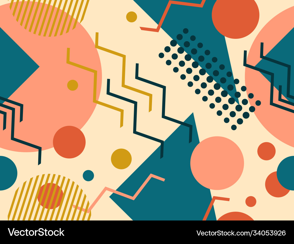 Geometric seamless pattern with triangles Vector Image