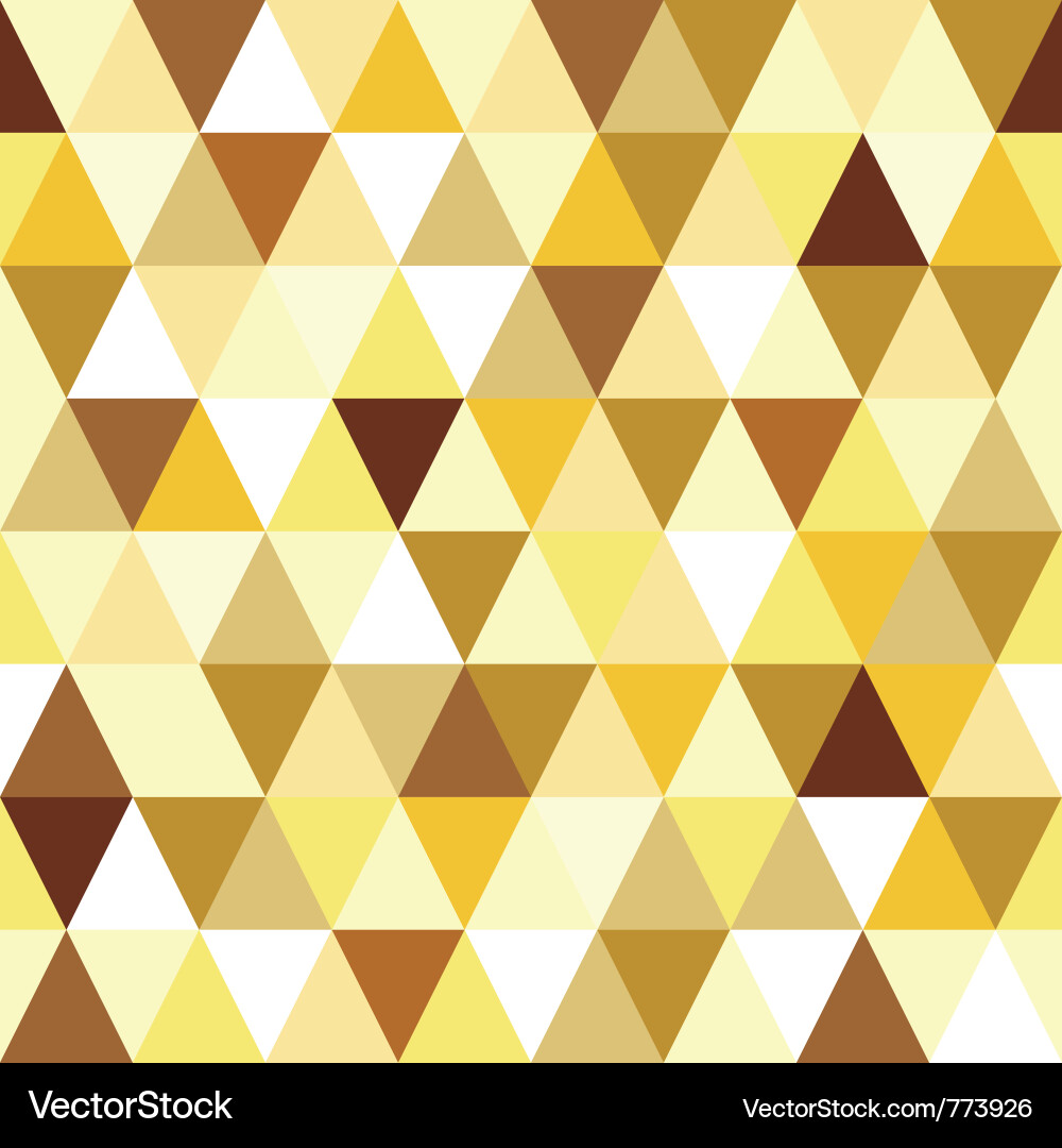 Gold Triangle Seamless Pattern vector image