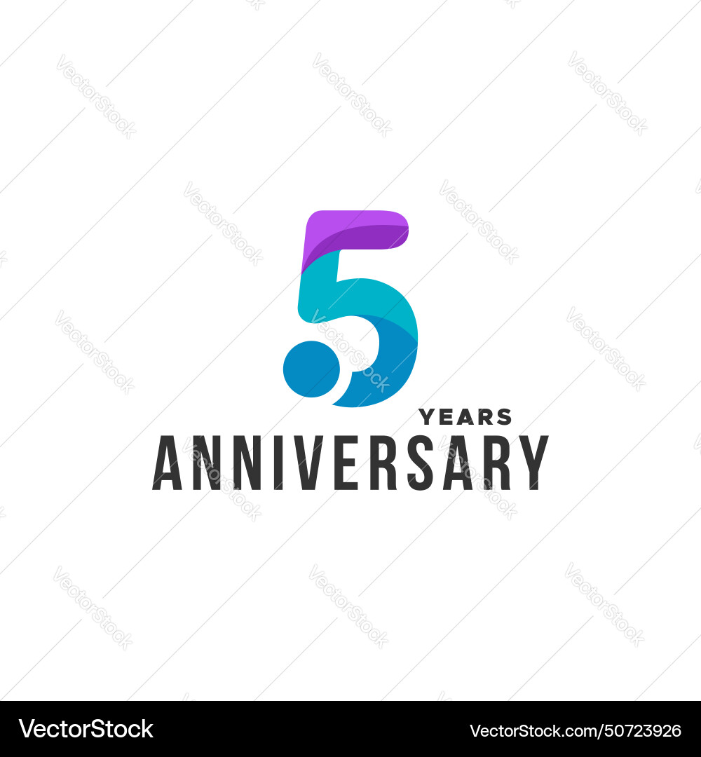 Gradient anniversary number design collection Gradient anniversary number design collection Vector Image