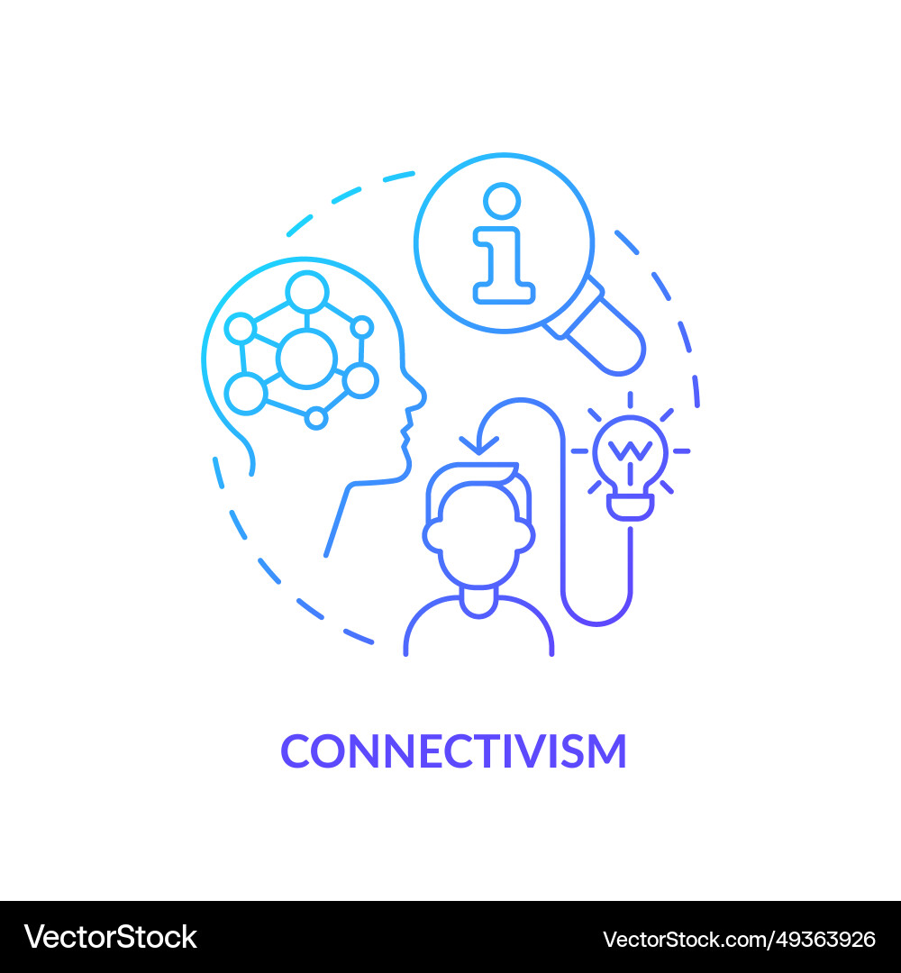 Gradient line icon connectivism concept vector image