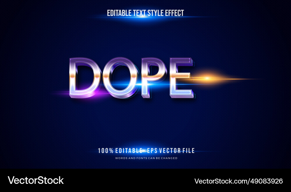 Modern editable text style effect gradient color Modern editable text style effect gradient color vector image
