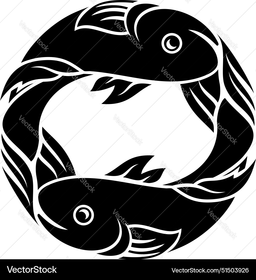 Pisces fish astrology horoscope zodiac sign Pisces fish astrology horoscope zodiac sign vector image