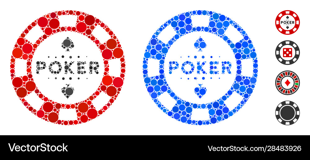Poker casino chip composition icon circle dots Poker casino chip composition icon circle dots vector image