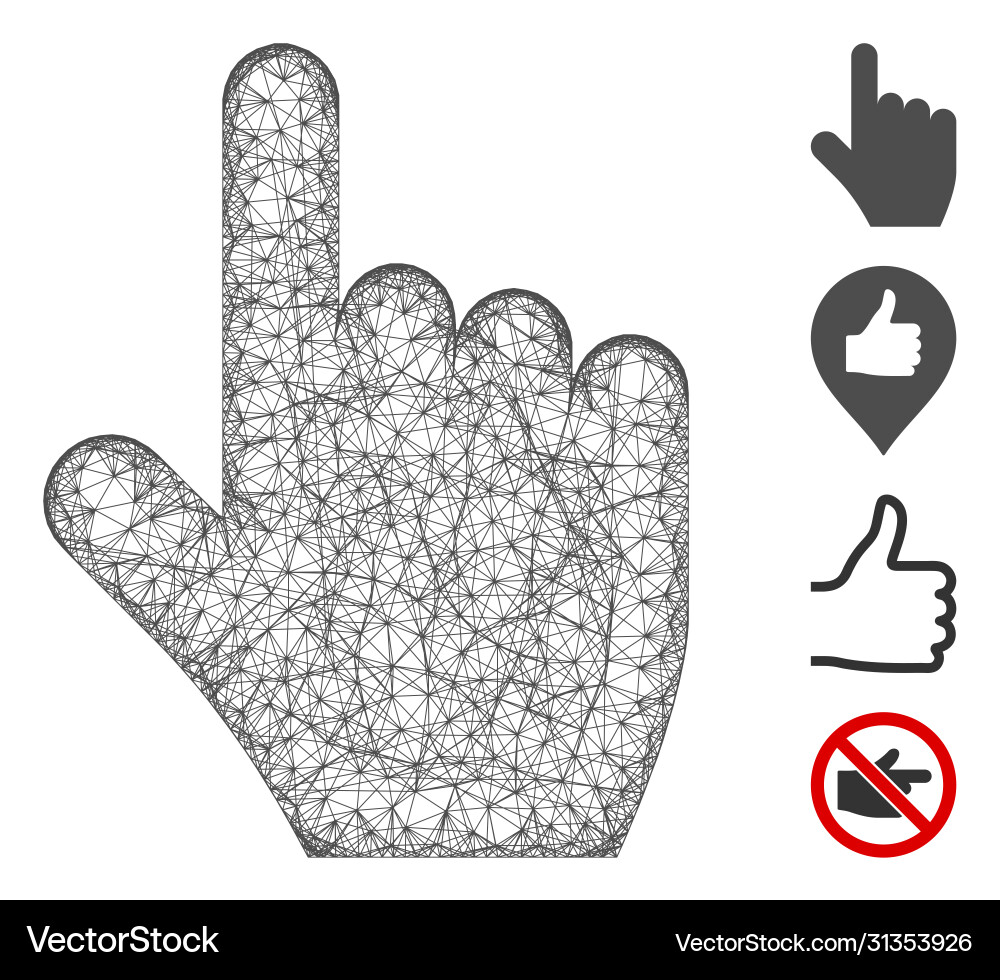 Select gesture web mesh Select gesture web mesh vector image