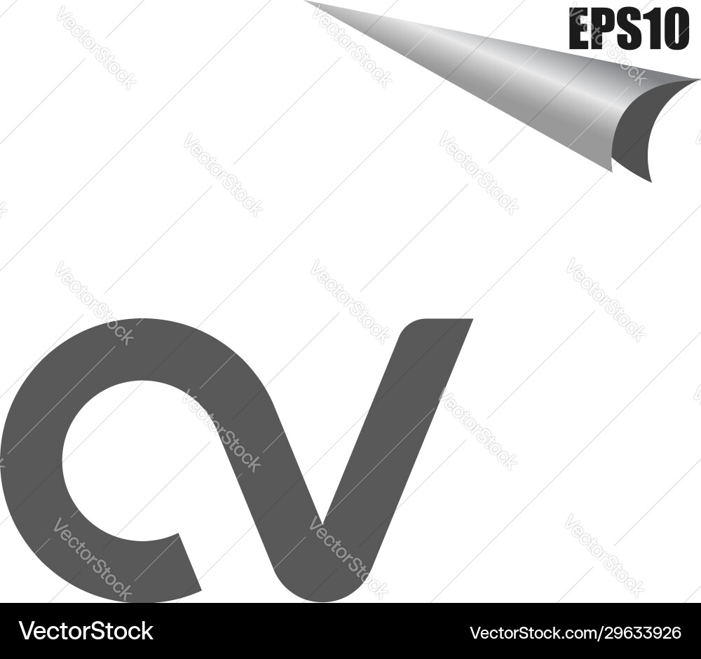 Simple cv initial monogram design template Simple cv initial monogram design template Vector Image