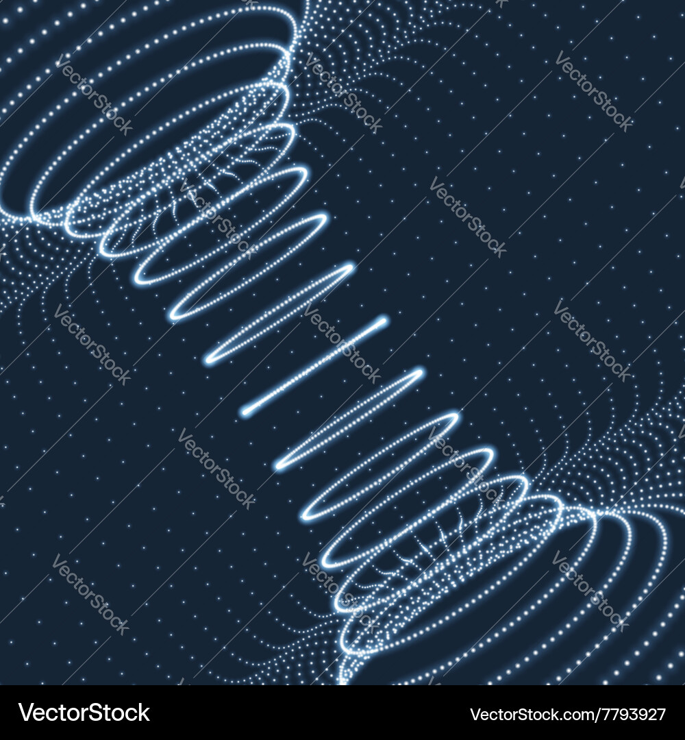 Abstract tunnel grid 3d technology style vector image