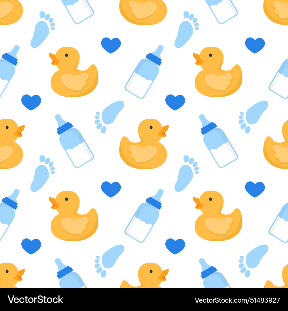 Baby seamless pattern design a set of simple Baby seamless pattern design a set of simple vector image