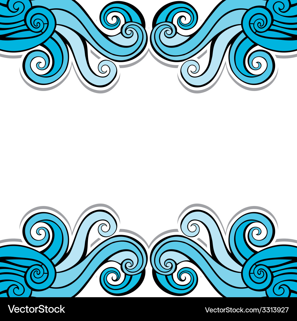 Blue abstract swirl background pattern Vector Image