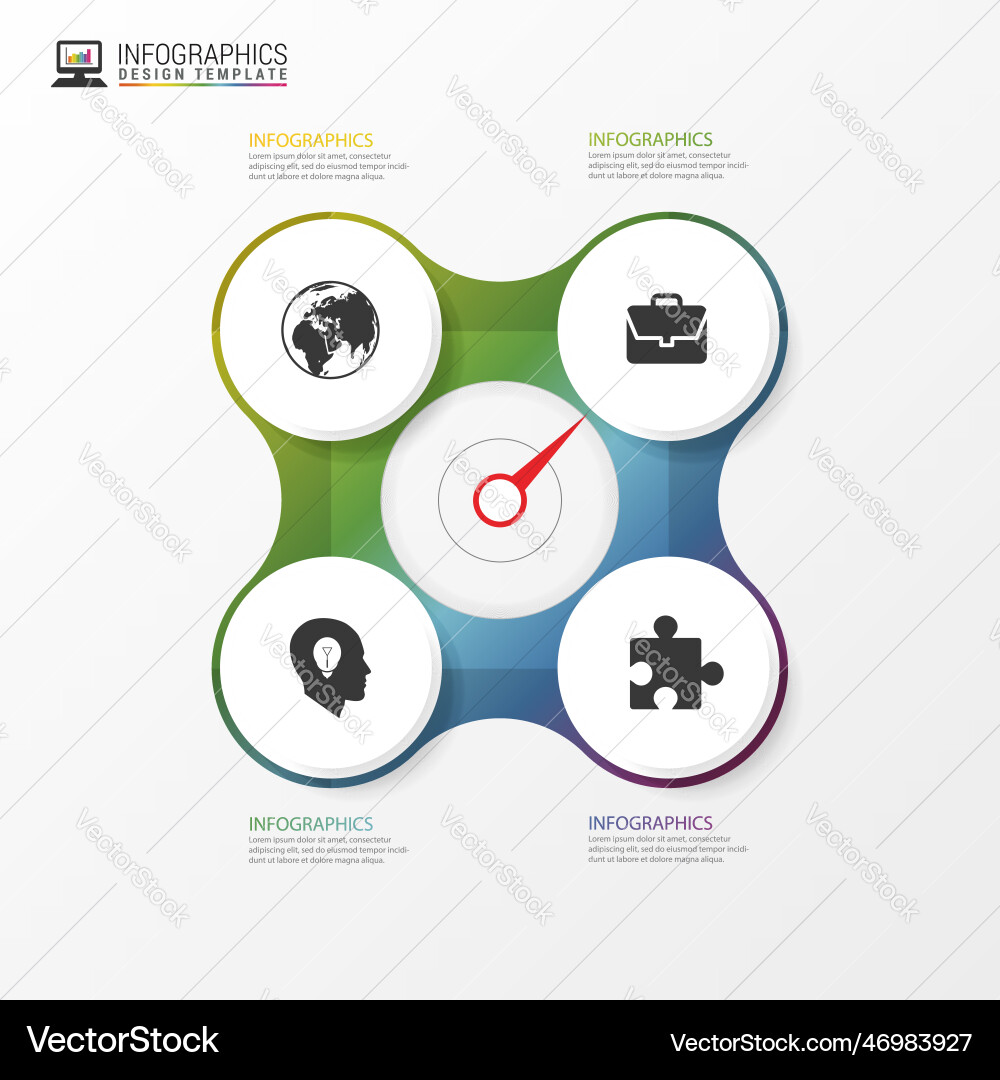 Circle element for infographic template cycle Circle element for infographic template cycle vector image