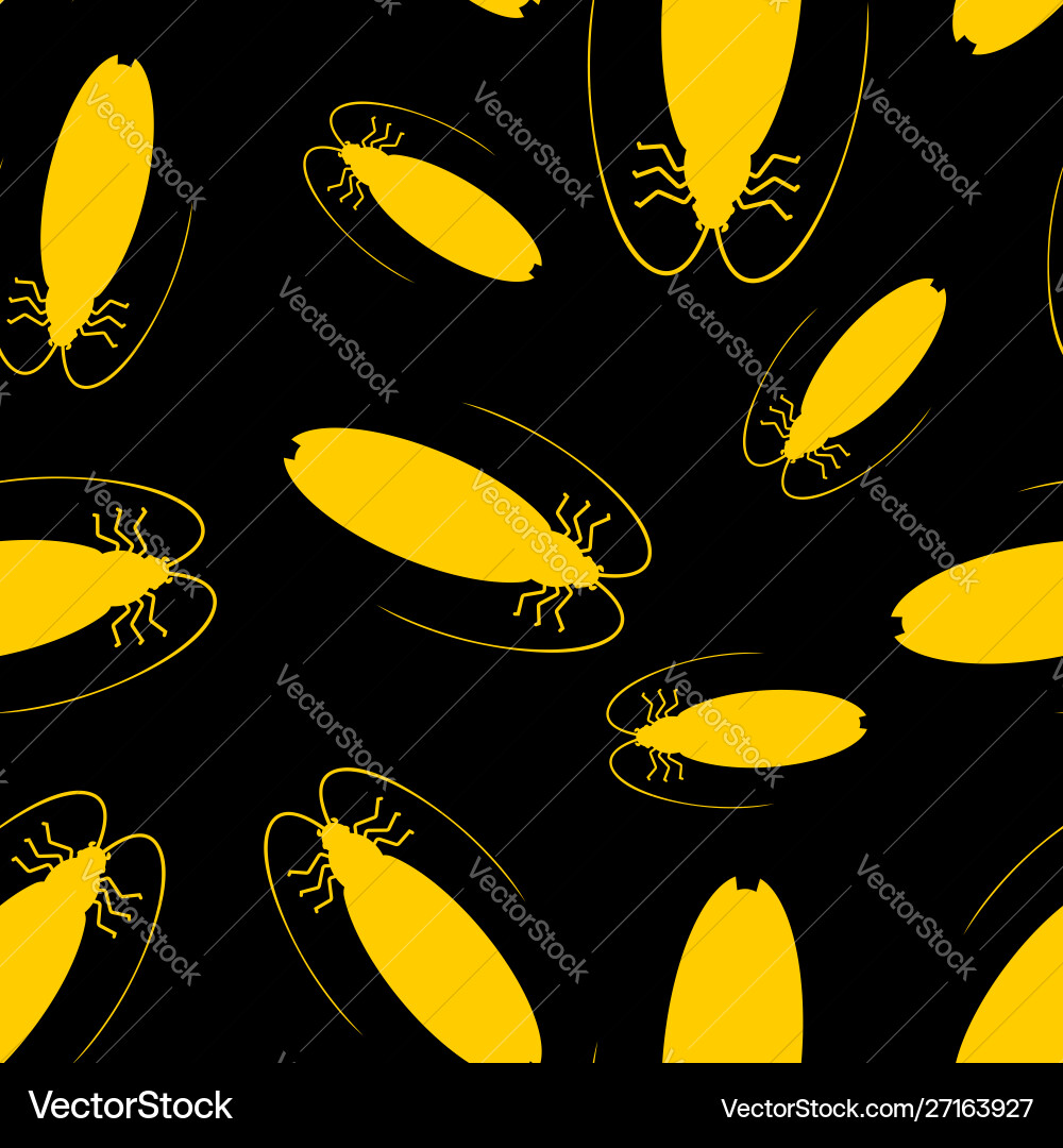 Cockroach pattern seamless insect background Vector Image