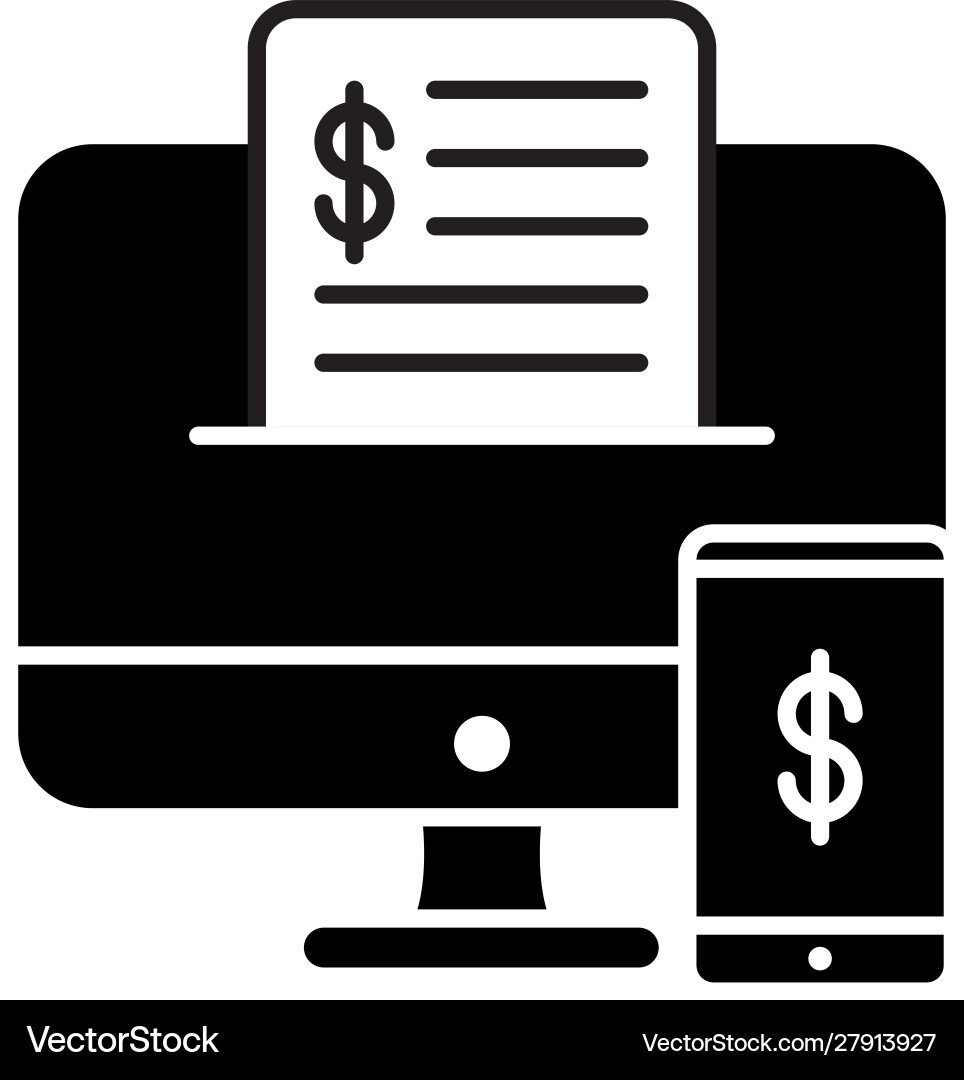 Computer desktop display isolated icon Computer desktop display isolated icon Vector Image