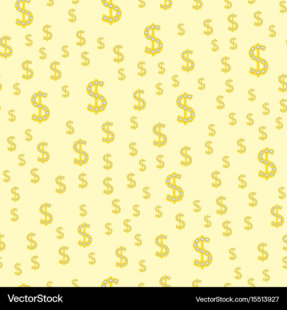 Dollar Currency Symbol Pattern Vector Image