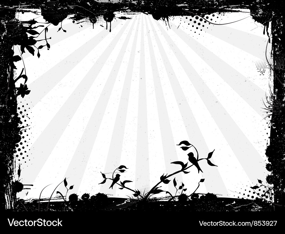 Grunge background with rays vector image