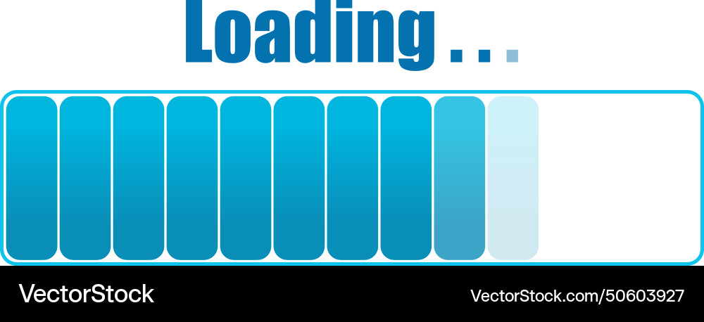 Loading process icon progress bar status Loading process icon progress bar status vector image