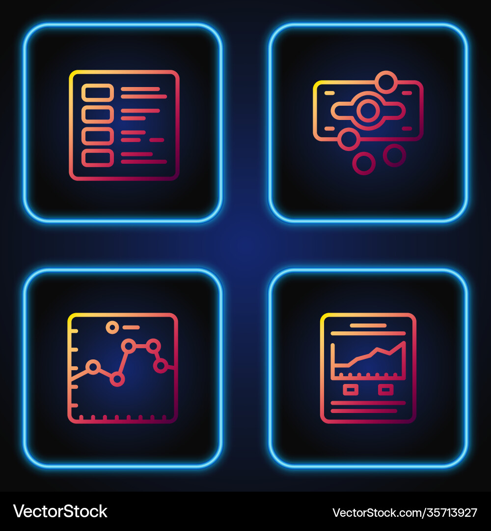 Set line website with growth graph browser Set line website with growth graph browser vector image
