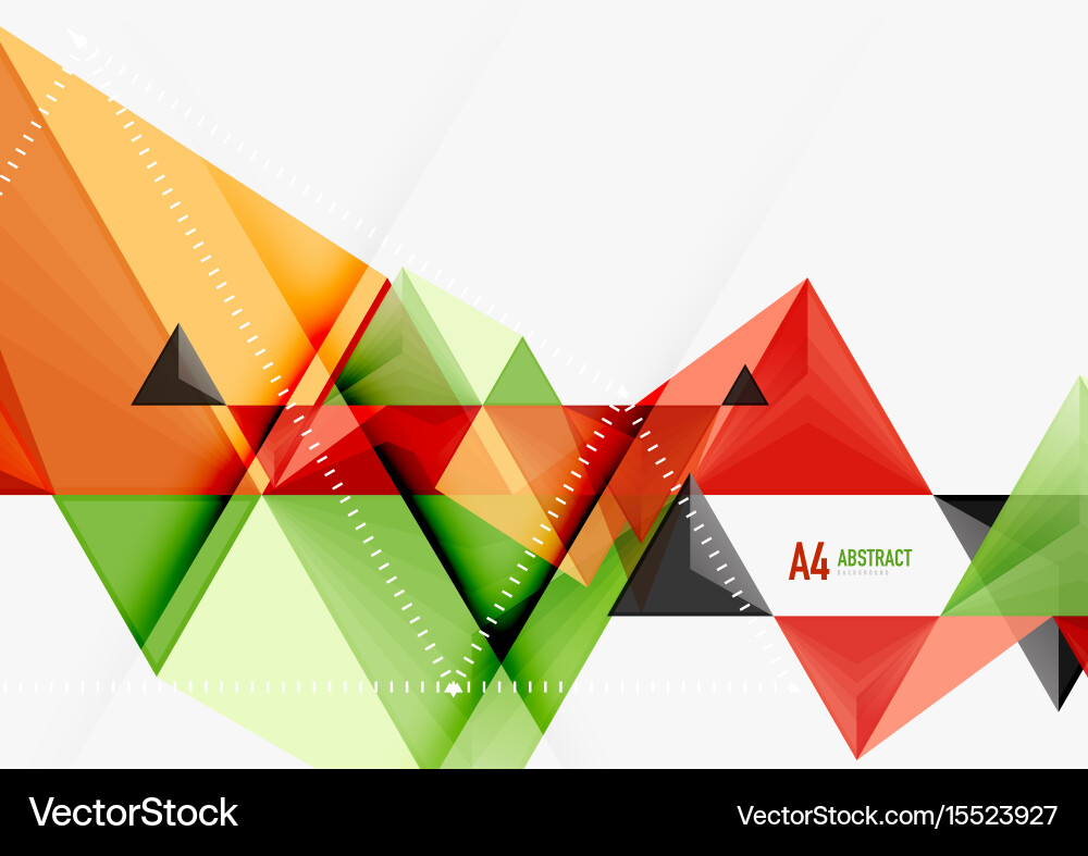 Triangular low poly a4 size geometric vector image