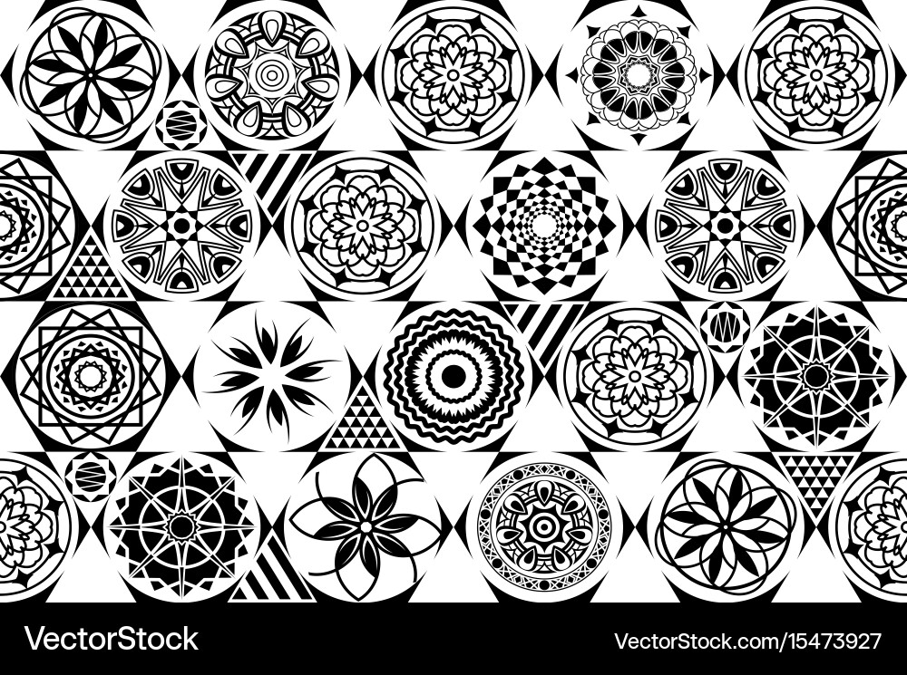 Universal different seamless patterns tiling Vector Image