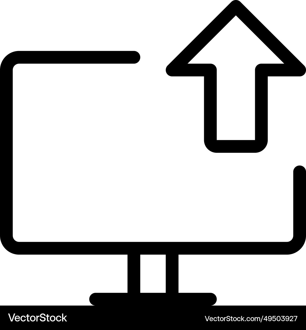 Uploading and saving files to the monitor vector image